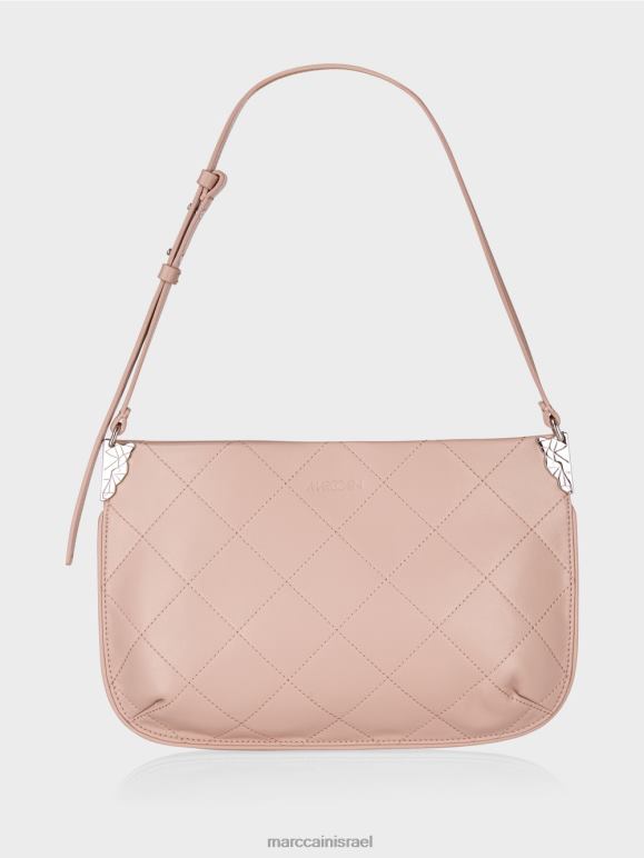 ורוד פודרה רכה Marc Cain תיק כתף "לחשוב מחדש ביחד". אבזר 62FRR1498