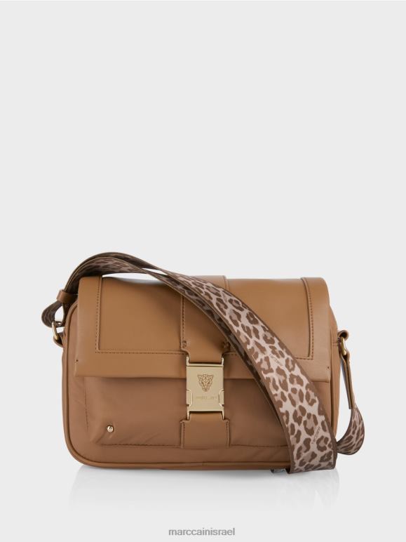 טופי בהיר Marc Cain תיק כתף "לחשוב מחדש ביחד". אבזר 62FRR1500