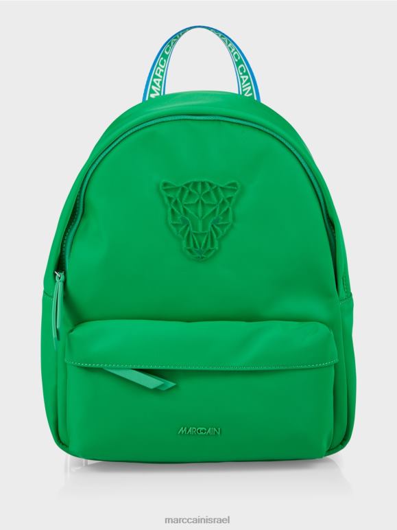 עלה בזיליקום בהיר Marc Cain תיק גב עם אפליקציית ראש נמר אבזר 62FRR1530