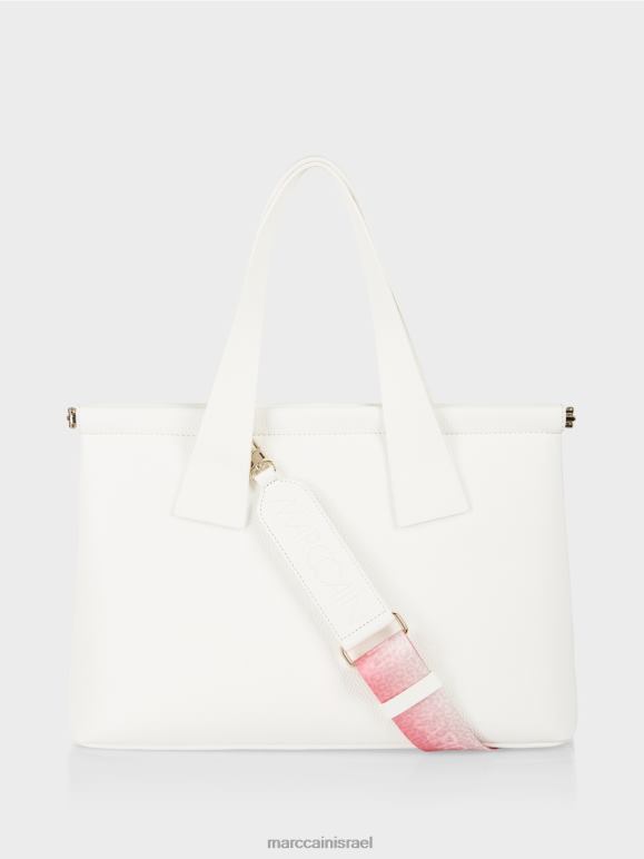 צבע קרם Marc Cain תיק כתף מלאכותי נאפה עם רצועה אבזר 62FRR1541