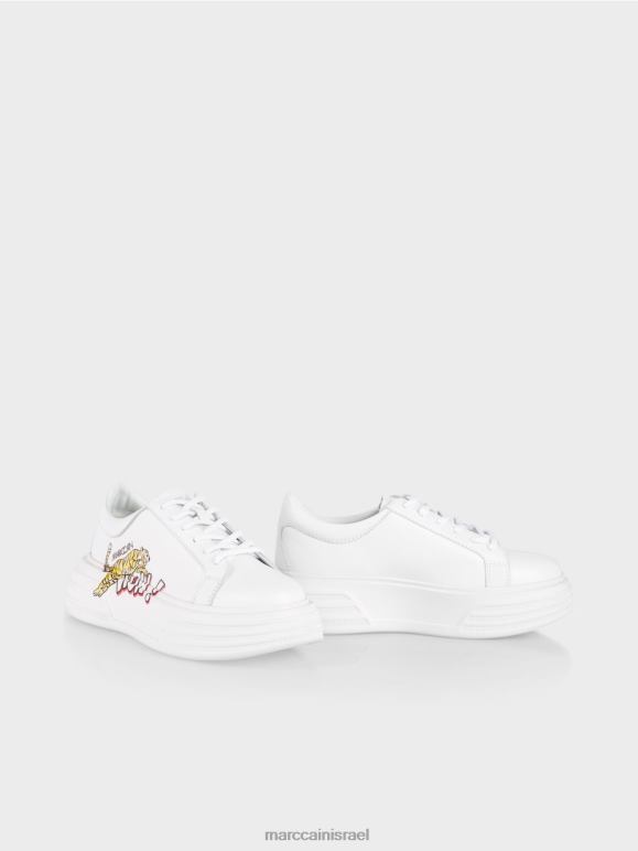 לבן Marc Cain נעלי ספורט מגניבות לפלטפורמה הַנעָלָה 62FRR1554