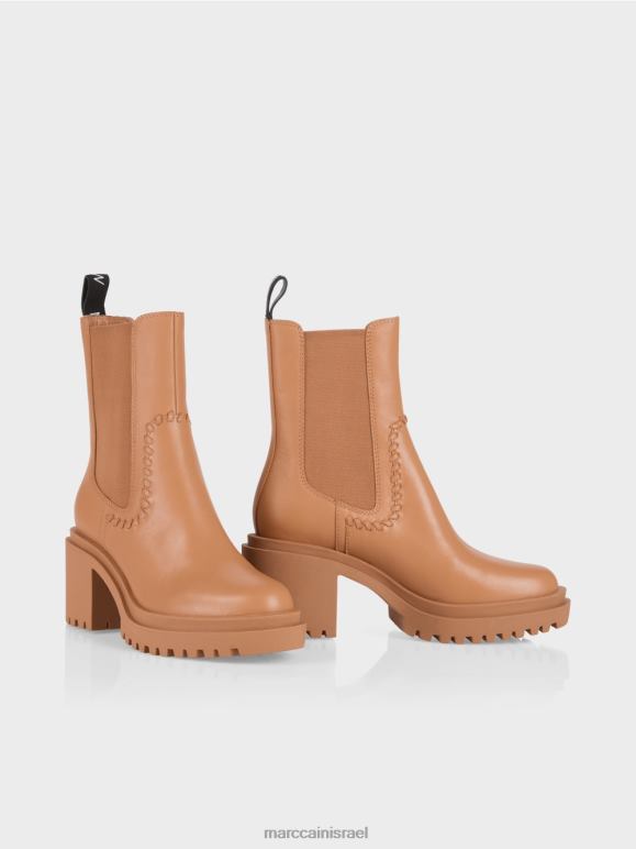 טופי בהיר Marc Cain מגפוני צ'לסי עם עקב בלוק הַנעָלָה 62FRR1563