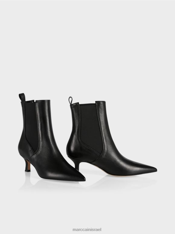 שָׁחוֹר Marc Cain מגפונים תחרה עם תוספת הַנעָלָה 62FRR1572