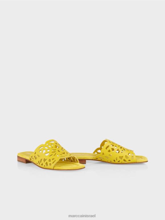 ירוק לימון Marc Cain סנדלים אווריריים עם גזרות הַנעָלָה 62FRR1609