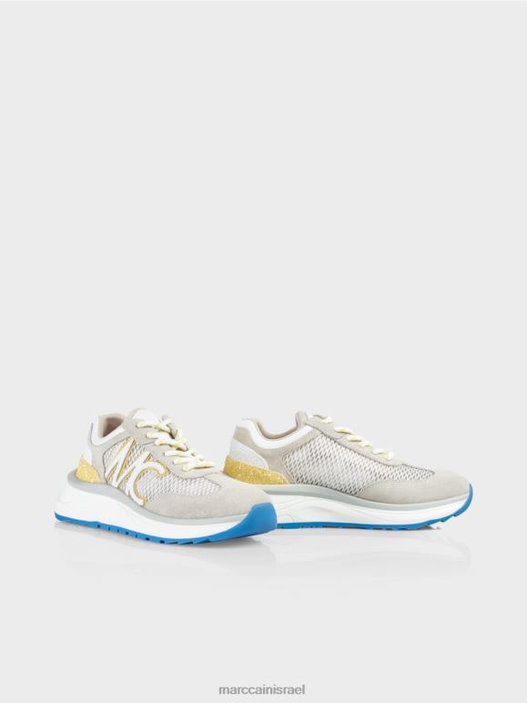 גופרית ירוקה Marc Cain נעלי ספורט עם תוספת רשת הַנעָלָה 62FRR1627