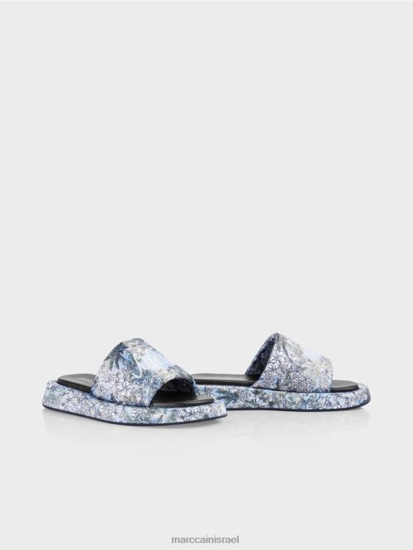 כחול פודרה בהיר Marc Cain סנדלים בעיצוב פרחוני הַנעָלָה 62FRR1629