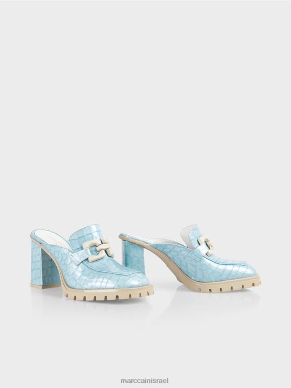 כחול אטמוספרי Marc Cain "לחשוב מחדש ביחד" נעלי קרוק מזוייפות הַנעָלָה 62FRR1639