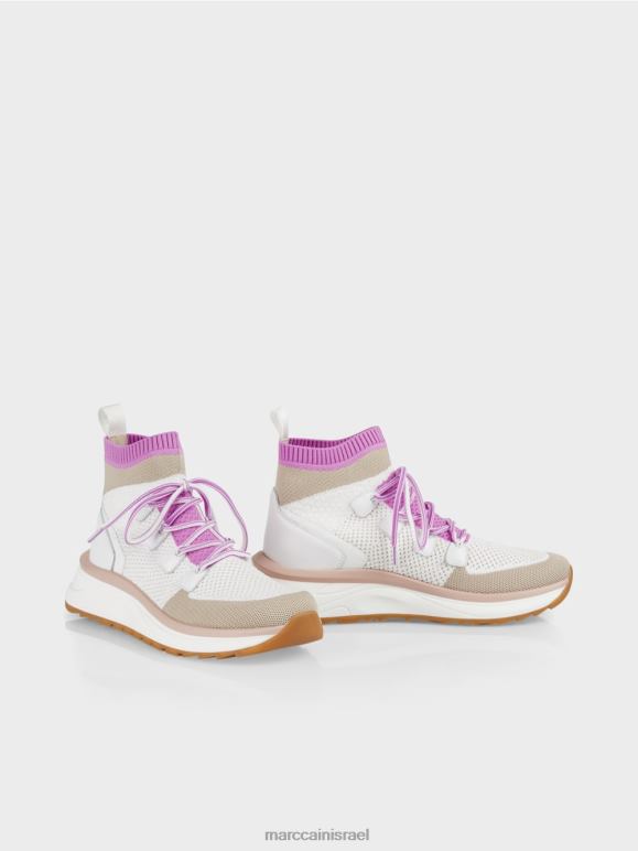 לבנדר בהיר Marc Cain נעל בגזרה בינונית בעיצוב סרוג הַנעָלָה 62FRR1648