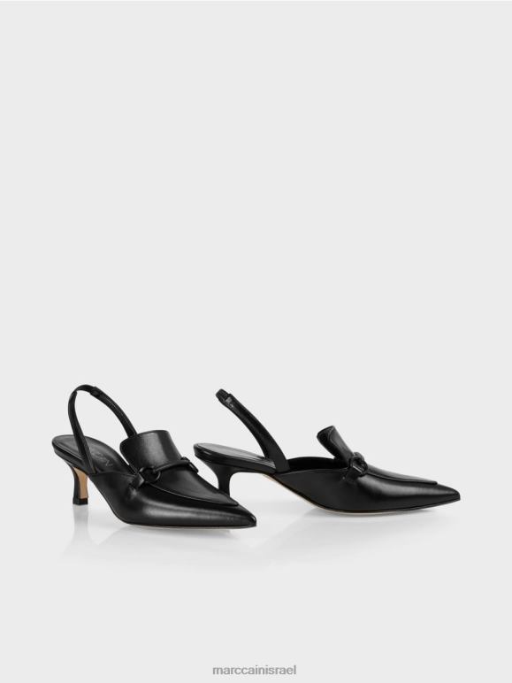 שָׁחוֹר Marc Cain עקבים אלגנטיים הַנעָלָה 62FRR1650