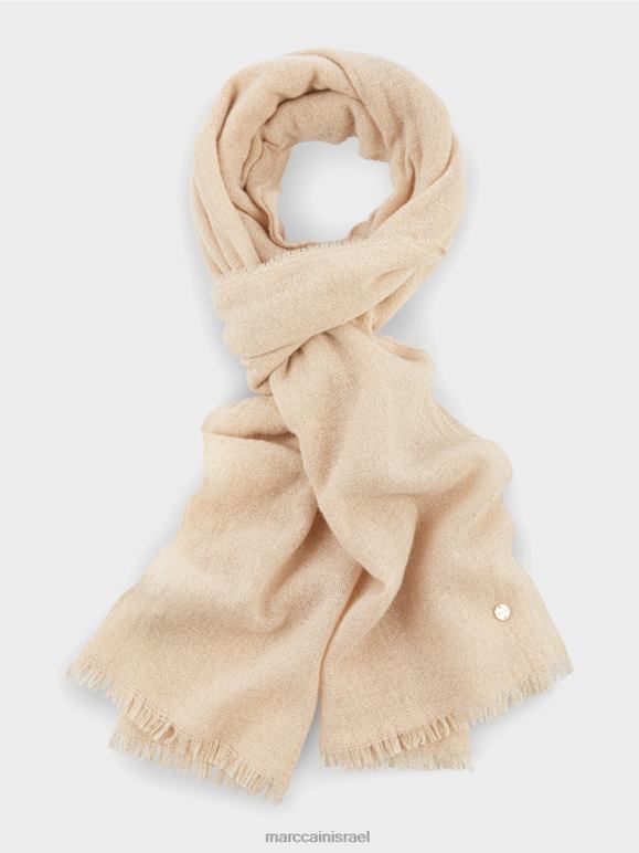 שמנת כהה Marc Cain צעיף ארוג אלגנטי עם לורקס אבזר 62FRR1678