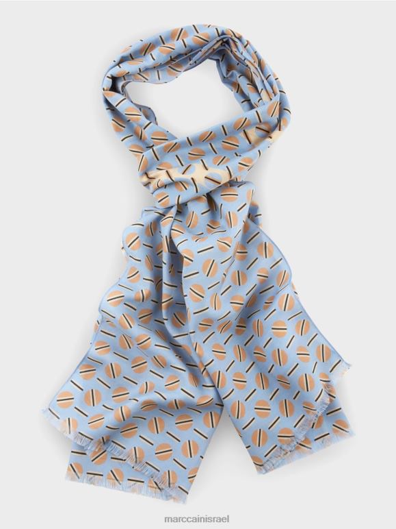 שמי קיץ כהים Marc Cain צעיף עם עיצוב גרפי אבזר 62FRR1679