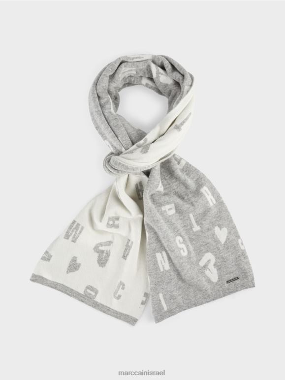 אפור כסוף Marc Cain צעיף "לחשוב מחדש" הפיך אבזר 62FRR1690