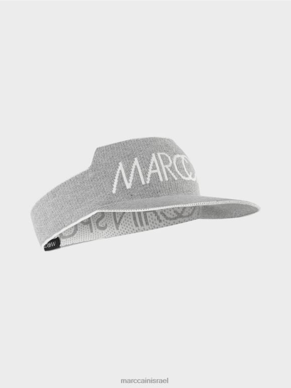 אפור Marc Cain כובע מצחייה סרוג טכני אבזר 62FRR1695