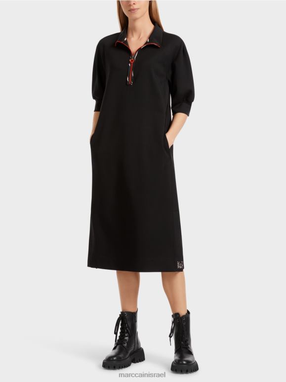שָׁחוֹר Marc Cain שמלה ארוכה ספורטיבית הַלבָּשָׁה 62FRR17