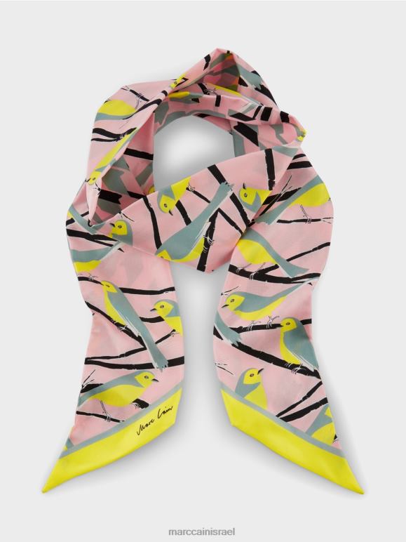 שמיים כחולים כהים Marc Cain עניבת משי אלגנטית אבזר 62FRR1703