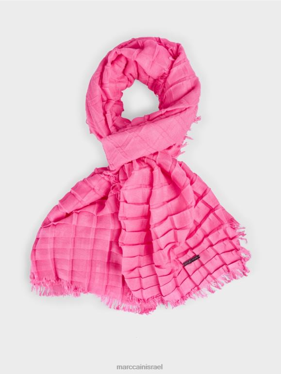 ליפ גלוס Marc Cain צעיף משובץ קפלים אבזר 62FRR1726