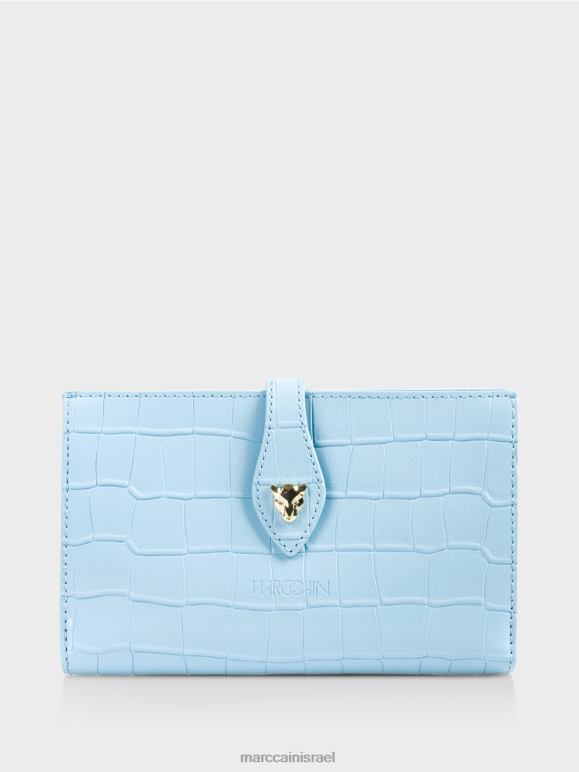 כחול אטמוספרי Marc Cain ארנק קרוק מלאכותי מעור פרה אבזר 62FRR1739