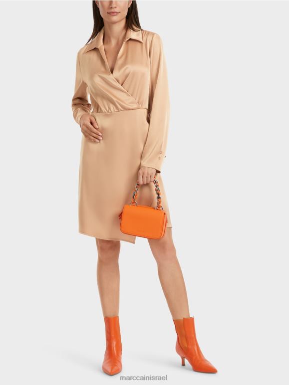 טופי בהיר Marc Cain שמלה עם אפקט מעטפת הַלבָּשָׁה 62FRR20