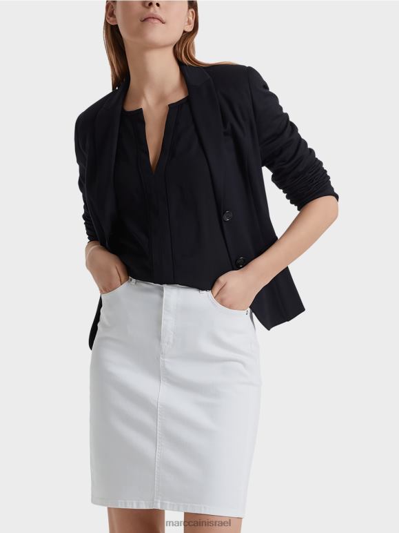 כחול חצות Marc Cain בלייזר קל בג'רסי משובח הַלבָּשָׁה 62FRR213