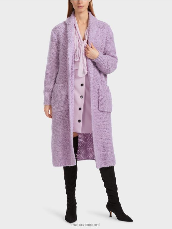 לבנדר בהיר Marc Cain מעיל סרוג בגרמניה הַלבָּשָׁה 62FRR227