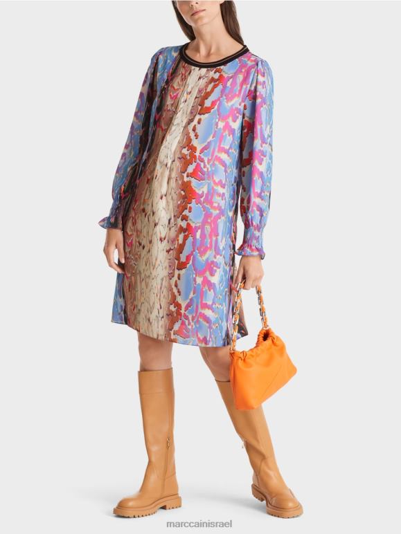 שמי קיץ כהים Marc Cain שמלה עם שילוב הדפסים הַלבָּשָׁה 62FRR23
