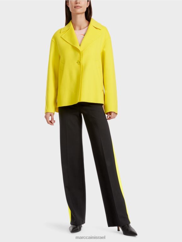 לימון רך Marc Cain מעיל חיצוני מצמר הַלבָּשָׁה 62FRR266