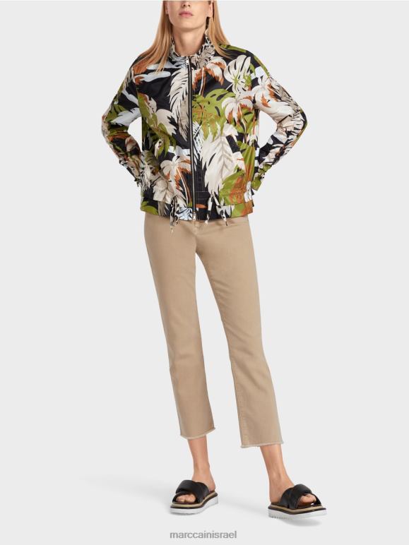 ירוק זית עמוק Marc Cain מעיל חוצות "לחשוב מחדש ביחד". הַלבָּשָׁה 62FRR272