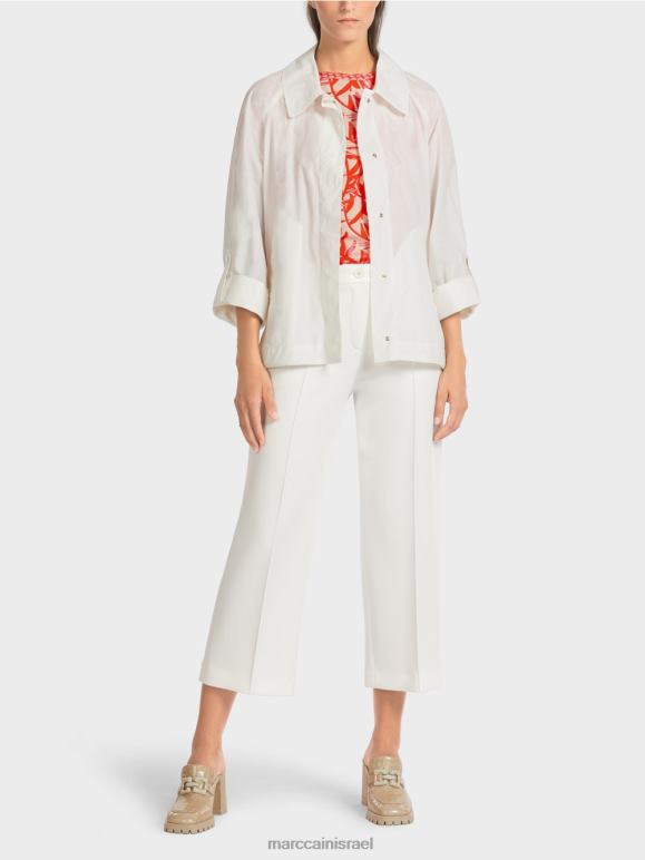 צבע קרם Marc Cain מעיל חוצות "לחשוב מחדש ביחד". הַלבָּשָׁה 62FRR277