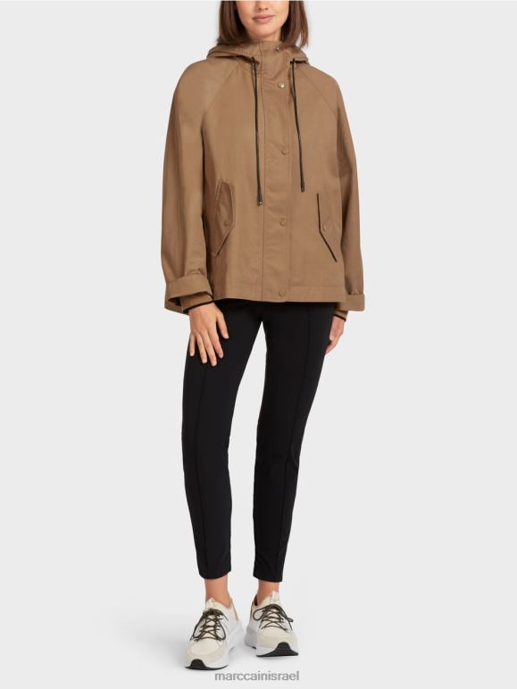 קפה קל Marc Cain ז'קט קז'ואל חיצוני עם הדפס הַלבָּשָׁה 62FRR283