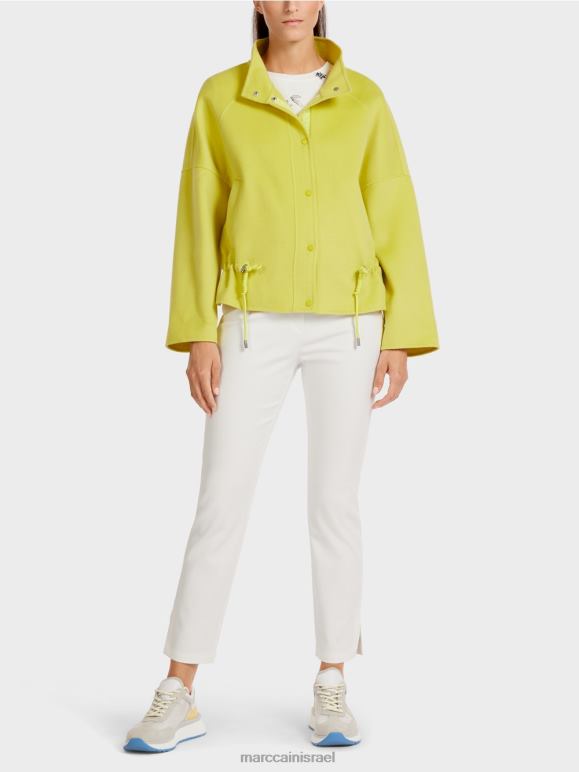 גופרית ירוקה Marc Cain מעיל חיצוני לבד צמר הַלבָּשָׁה 62FRR289