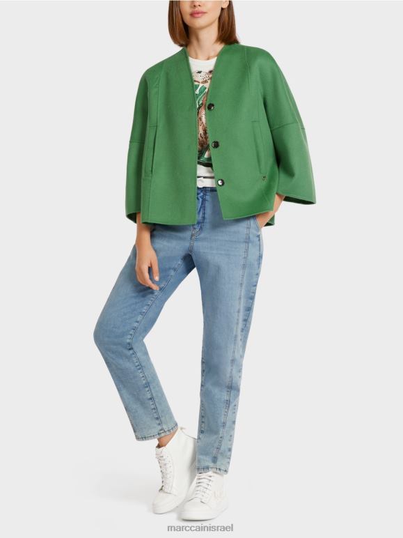 ירוק אזוב Marc Cain ז'קט צמר רגיל הַלבָּשָׁה 62FRR293