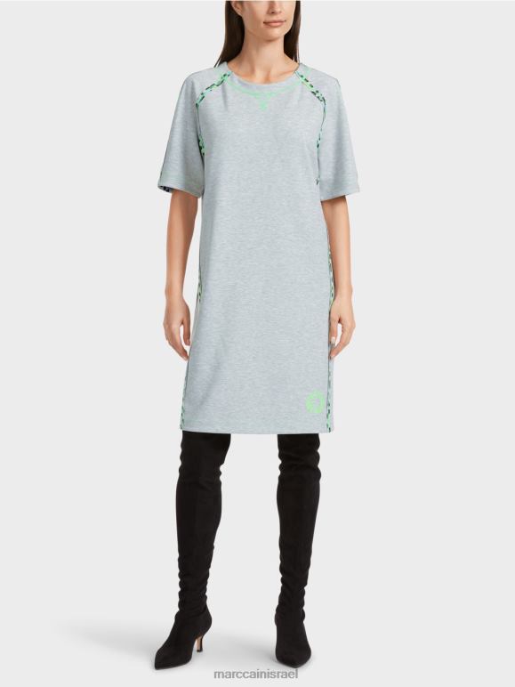 אפור כסוף Marc Cain שמלה עם שרוולי ראגלן הַלבָּשָׁה 62FRR30