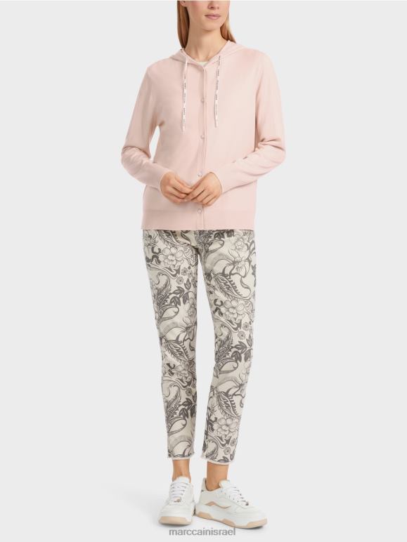 פריחת השקדיה Marc Cain לחשוב מחדש ביחד" קרדיגן סרוג עדין הַלבָּשָׁה 62FRR307