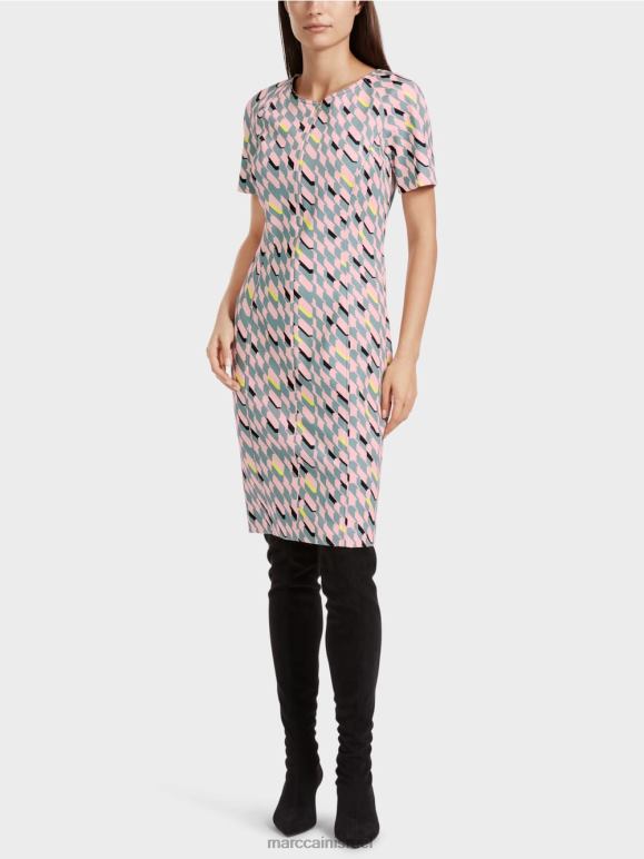 שמיים כחולים כהים Marc Cain שמלה בעיצוב גרפי הַלבָּשָׁה 62FRR31