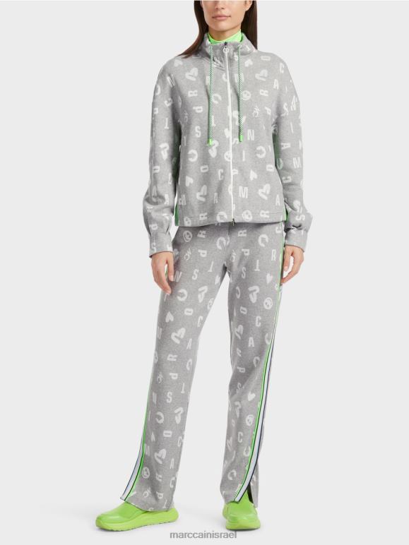 אפור כסוף Marc Cain ז'קט בסגנון ריצה הַלבָּשָׁה 62FRR331