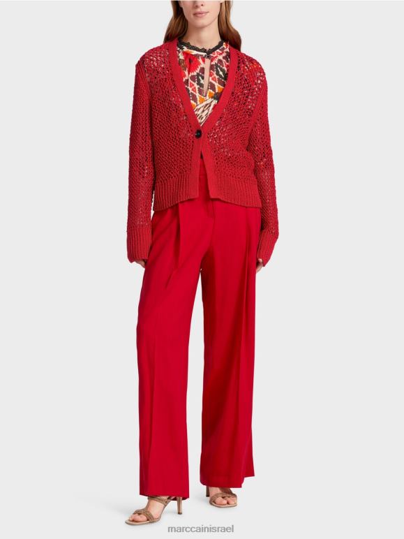 אדום עמוק Marc Cain קרדיגן "לחשוב מחדש ביחד". הַלבָּשָׁה 62FRR359