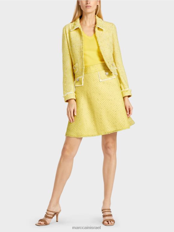 ירוק לימון Marc Cain ז'קט קצר בבוקל הַלבָּשָׁה 62FRR375