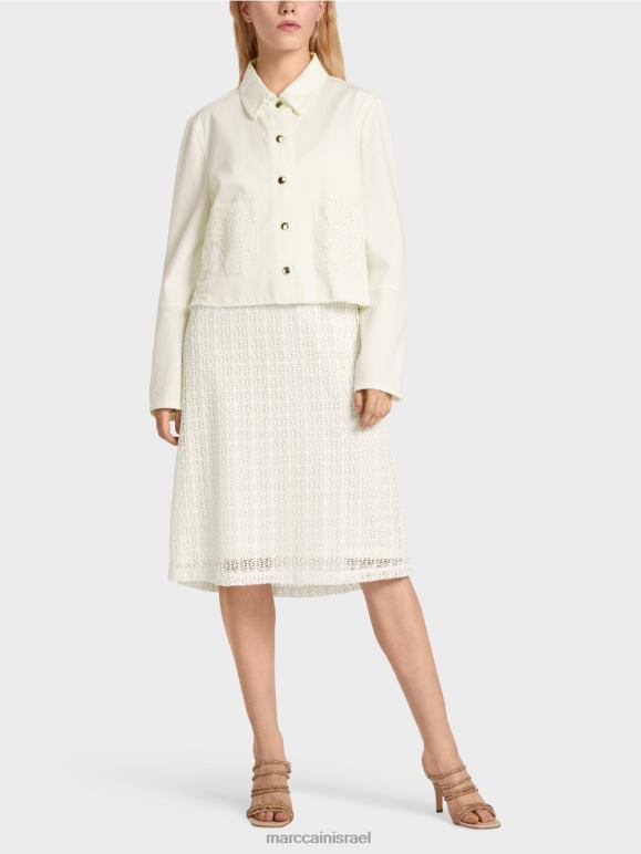 צבע קרם Marc Cain ז'קט "לחשוב מחדש ביחד". הַלבָּשָׁה 62FRR379