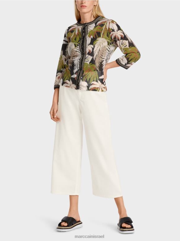 ירוק זית עמוק Marc Cain קרדיגן משוחרר "סרוג בגרמניה" הַלבָּשָׁה 62FRR381