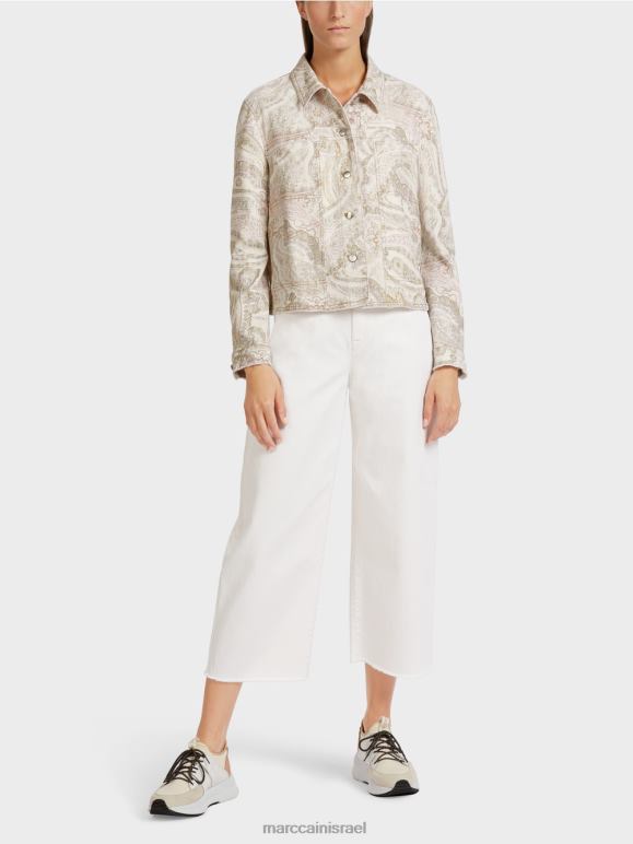 צבע קרם Marc Cain ז'קט "לחשוב מחדש ביחד". הַלבָּשָׁה 62FRR389