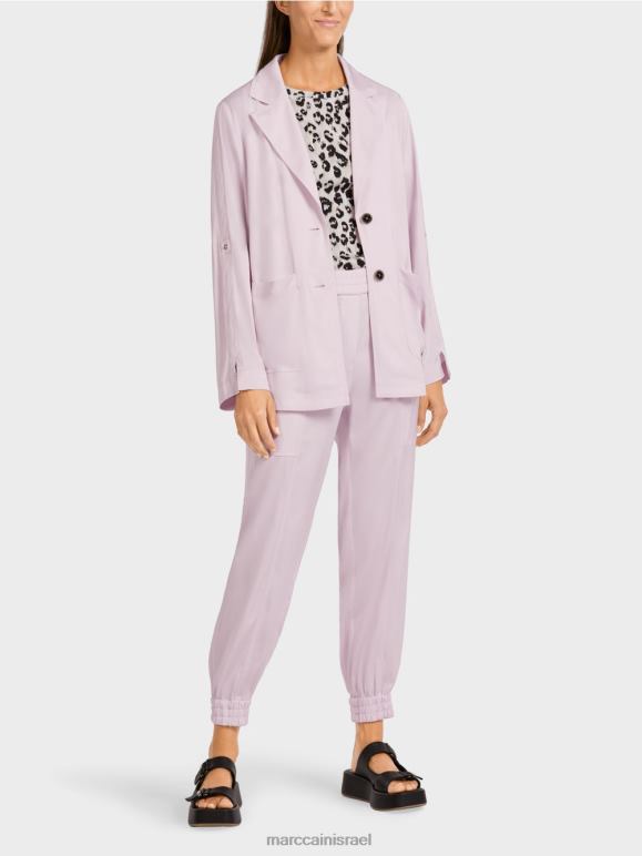 לבנדר בהיר Marc Cain ז'קט בלייזר עם שרוולים מופשלים הַלבָּשָׁה 62FRR390