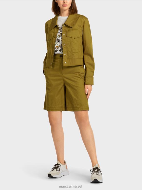 אוליב צהוב Marc Cain ז'קט "לחשוב מחדש ביחד". הַלבָּשָׁה 62FRR393
