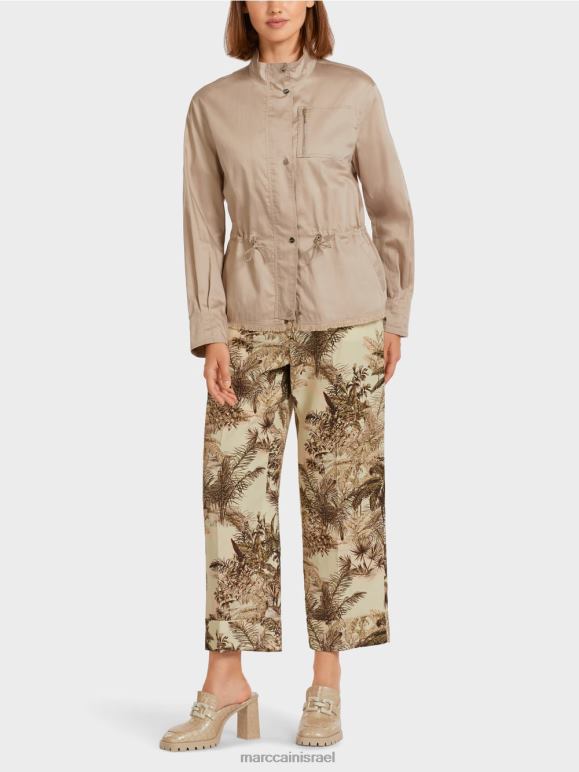 גוון רך Marc Cain ז'קט חוץ נינוח מכותנה הַלבָּשָׁה 62FRR397