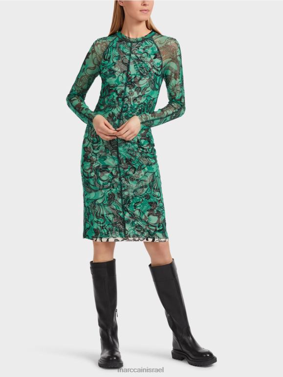 אֵימָל Marc Cain שמלת טול אלסטית מחבקת גוף הַלבָּשָׁה 62FRR4