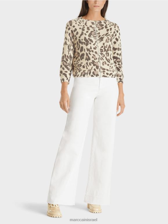 טאפ מדברי רך Marc Cain קרדיגן סרוג בגרמניה הַלבָּשָׁה 62FRR400