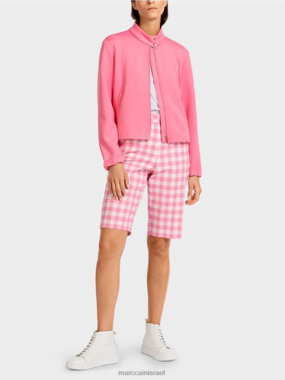 ורוד בהיר Marc Cain ז'קט ג'רסי עם צווארון עמיד הַלבָּשָׁה 62FRR408