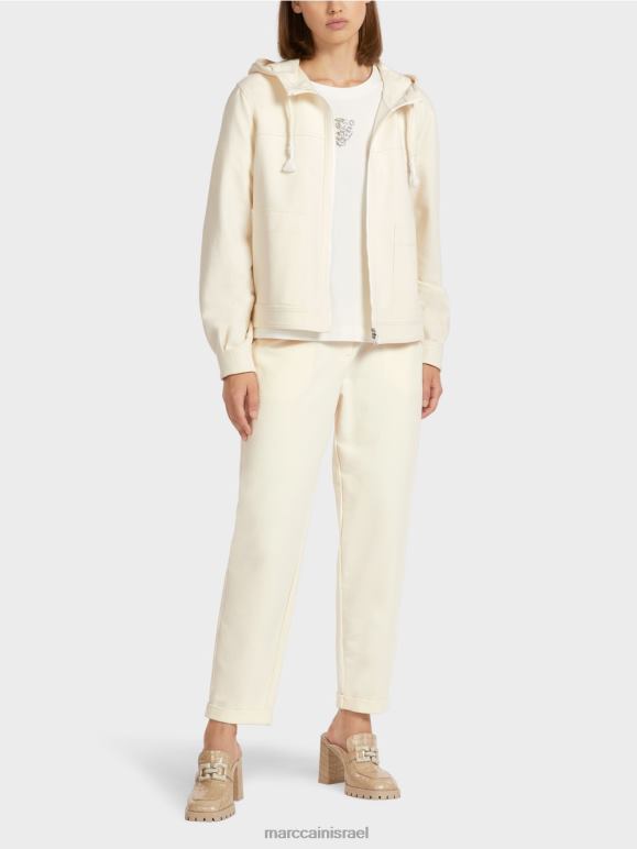 אקרו קל Marc Cain ז'קט קפוצ'ון בג'רזי כותנה הַלבָּשָׁה 62FRR410