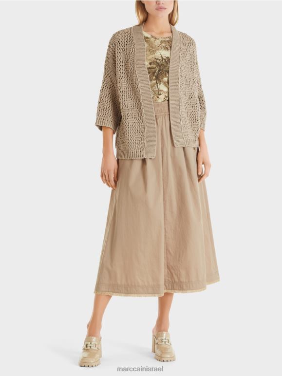 גוון רך Marc Cain קרדיגן "סרוג בגרמניה" הַלבָּשָׁה 62FRR411