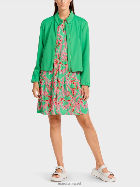 ירקן בהיר Marc Cain ז'קט ג'רסי עם צווארון עמיד הַלבָּשָׁה 62FRR417