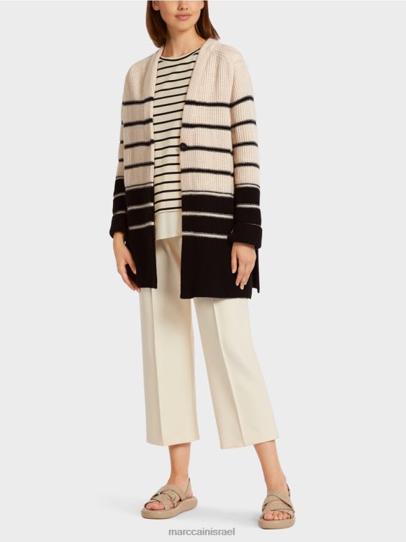 קרם Marc Cain קרדיגן ימי "סרוג בגרמניה" הַלבָּשָׁה 62FRR433